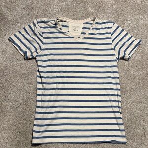 Daniel BuchlerStriped V-Neck T-Shirt
